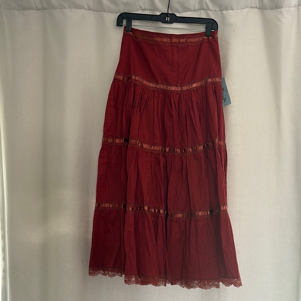 DO+BE Red Maxi Skirt